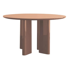 Gabrielle Paris - Mesa de comedor redonda con acabado de laca Joe | Cranberry