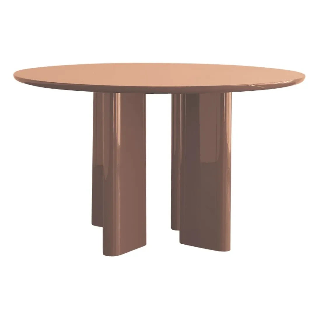 Gabrielle Paris - Mesa de comedor redonda con acabado de laca Joe | Cranberry