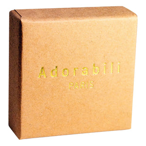 Adorabili - Pendientes de aro de concha dorada