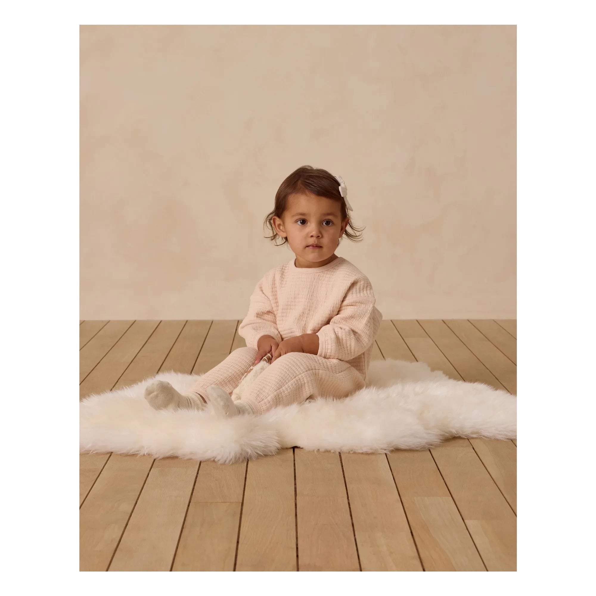 Quincy Mae - Conjunto de sudadera de punto y pantalón jogger | Coral