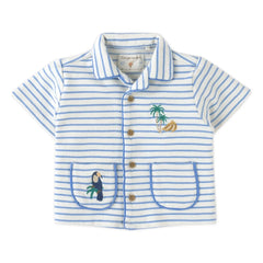 Gingersnaps - Camisa texturizada a rayas | Blanco