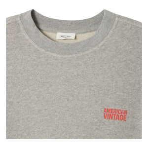 American Vintage - Sudadera de cuello redondo | Gris jaspeado