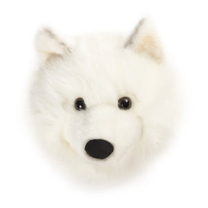 Wild & Soft - Colgador de pared cabeza de lobo blanco