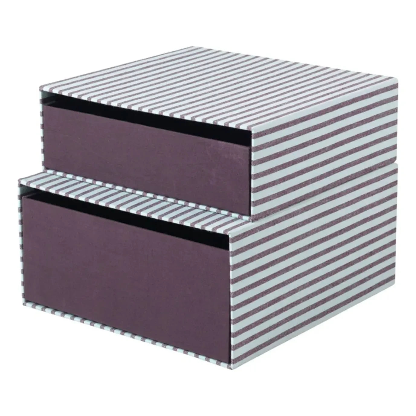 Broste Copenhagen - Cajas de almacenamiento de cartón Cecelia - Set de 2 | Morado