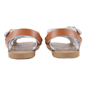 Salt-Water - Sandalias de piel impermeables con tiras cruzadas originales | Camel