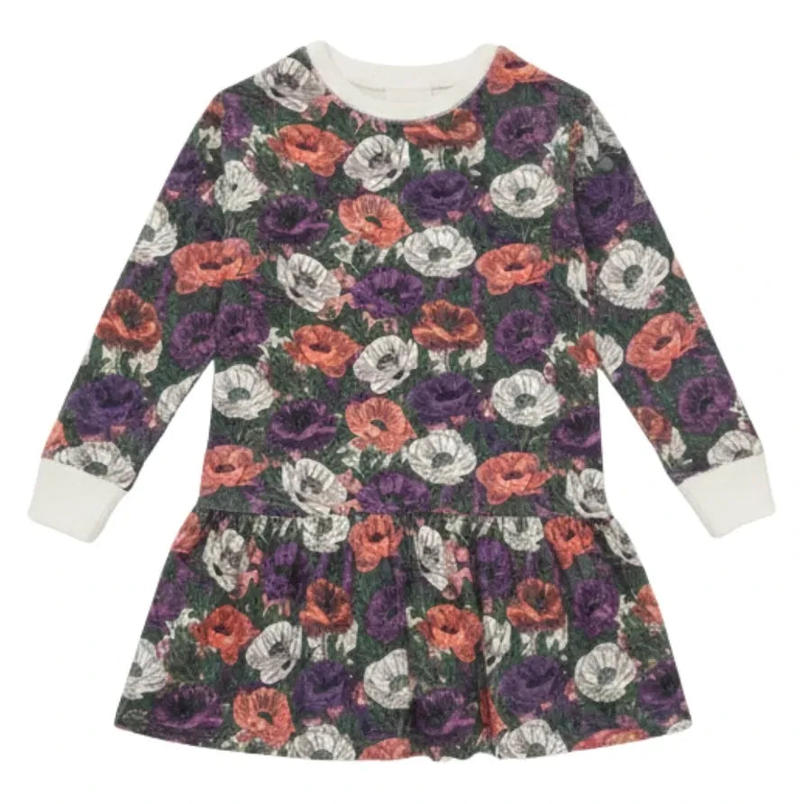Studio Bohème - Chicas Vestido con estampado floral, Algodón orgánico | Morado