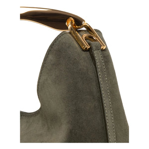 Elleme - Mini bolso boomerang en piel granulada | Caqui