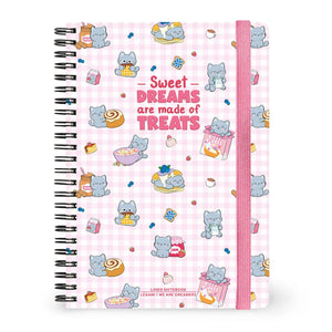 Legami - A5 Çizgili Resimli Sert Kapaklı Defter - Minik Kedi - Spiral Ciltli