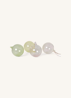 Ferm Living - Adornos de Navidad de Vidrio Pastel - Set de 4