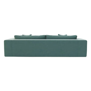 Sofá cepillado de terciopelo de 4 plazas Panac Edition - Bellechasse - 275 cm | Coñac