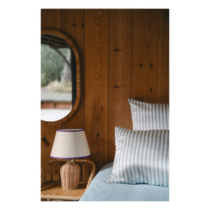 Emily's Pillow - Mürekkep balığı desenli, ince çizgili, saf ipek yastık kılıfı | Mavi