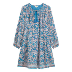 Louise Misha - Vestido de algodón orgánico Janice | Azul