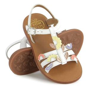 Sandalias Pom d'Api - Plagette Multi Daisy | Blanco