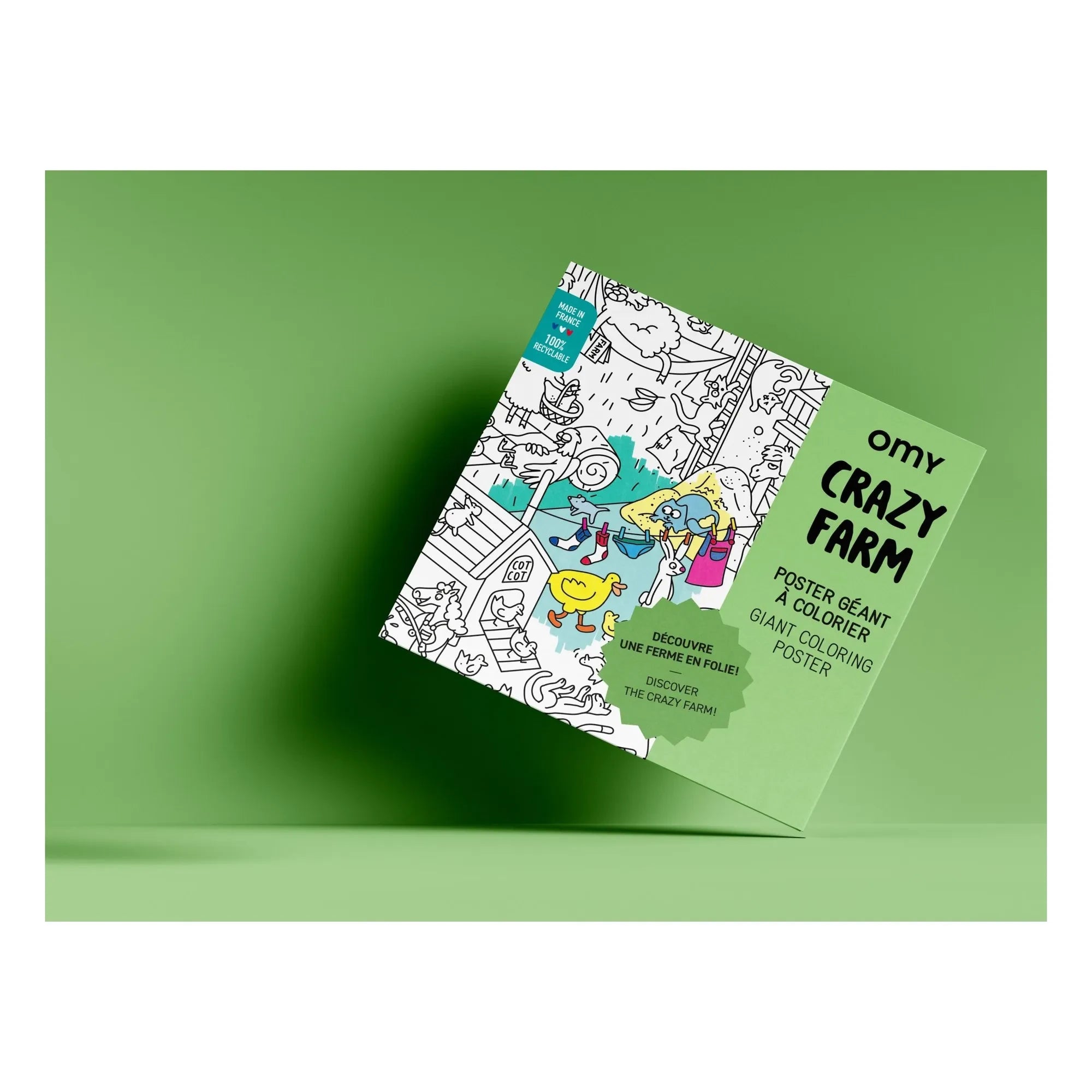 Omy - Póster Crazy Farm Dev | Verde
