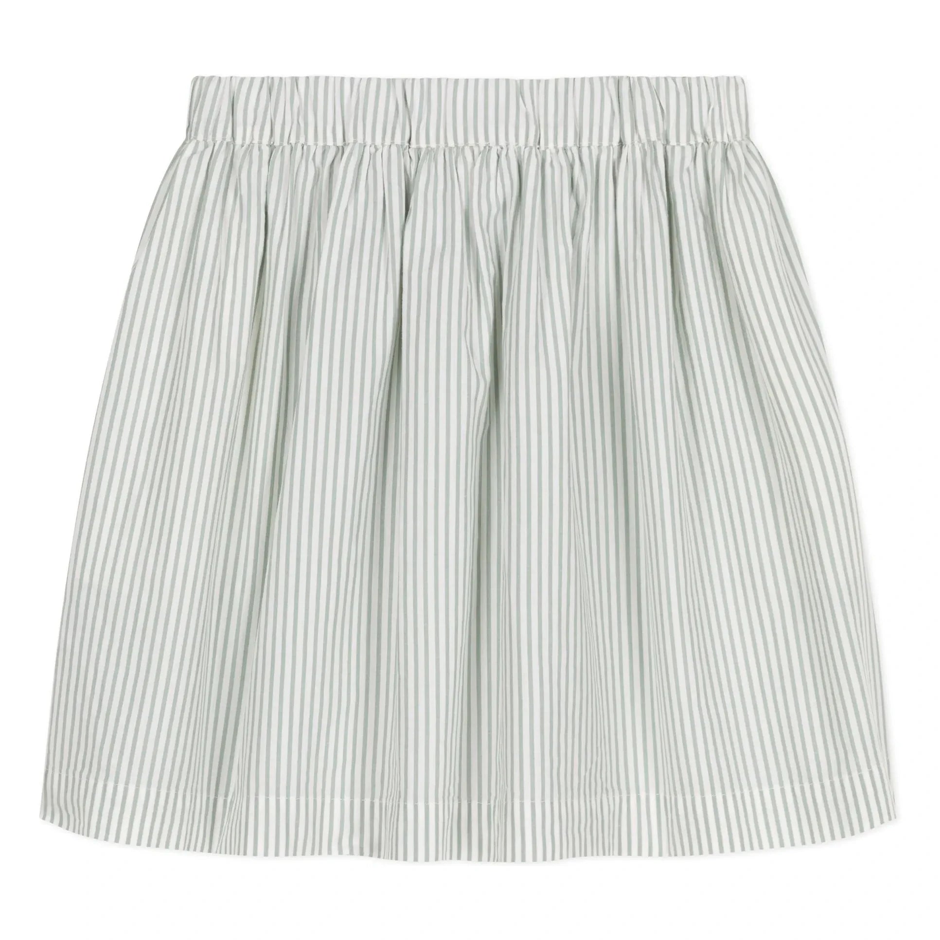 Petit Bateau - Falda de popelina de algodón orgánico Boncap | Blanco