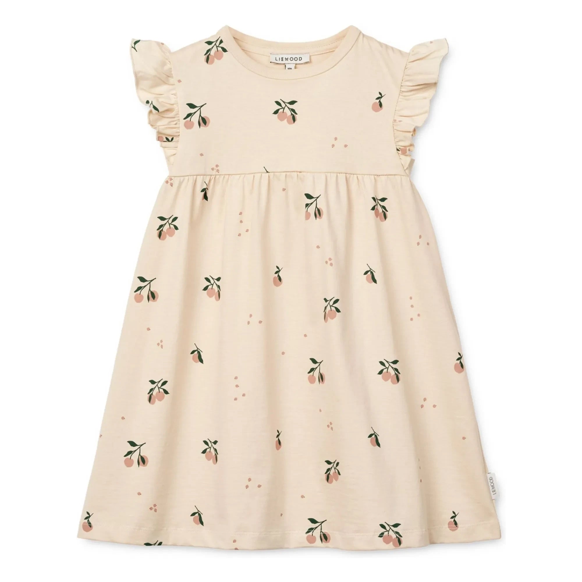 Liewood - Vestido de algodón orgánico Neveah color melocotón | Crudo