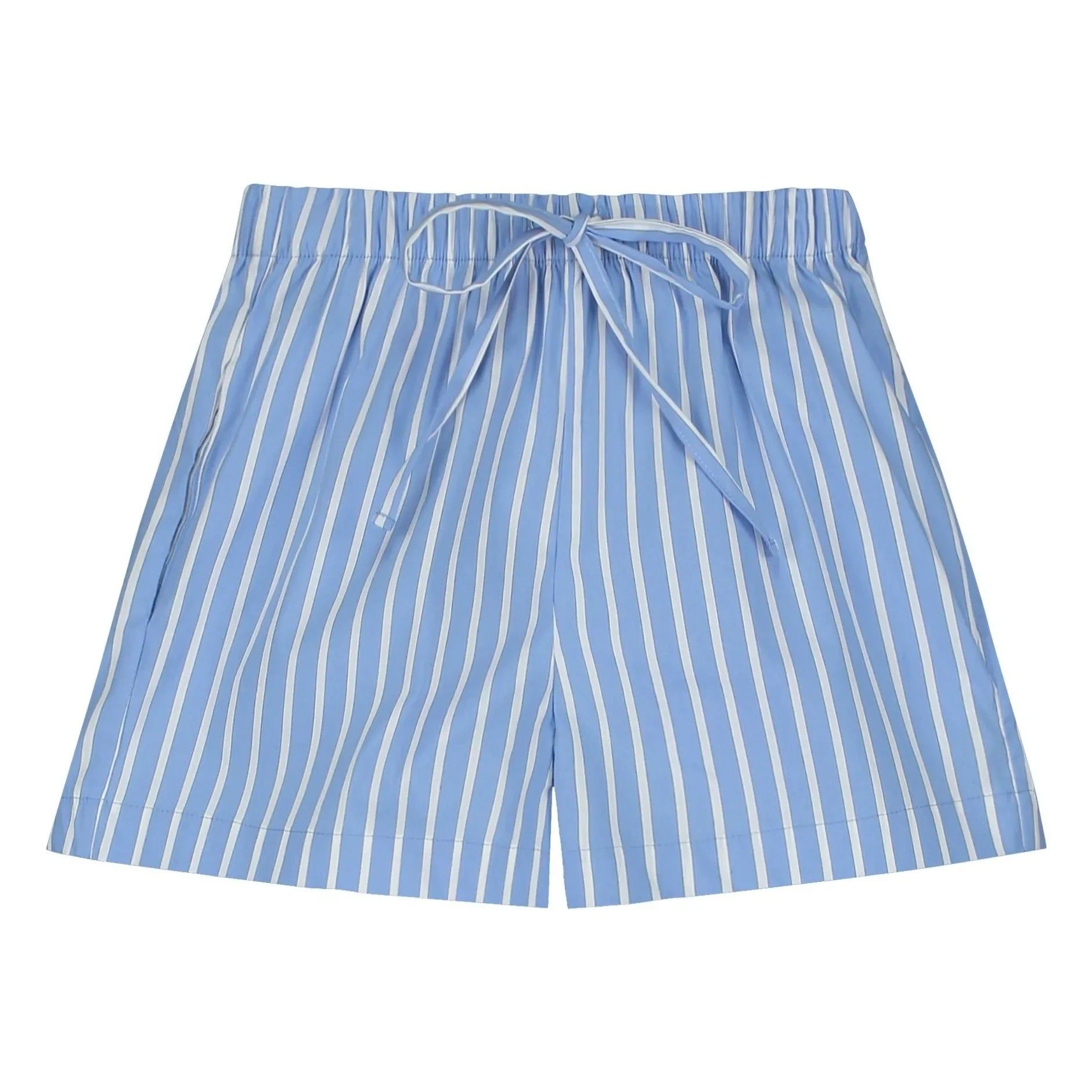 Mandarina - Pantalones cortos a rayas | Azul claro