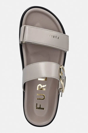 Chanclas planas de cuero para mujer Solea de Furla