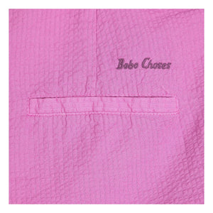 Bobo Choses - Shorts plisados de seersucker de algodón morado