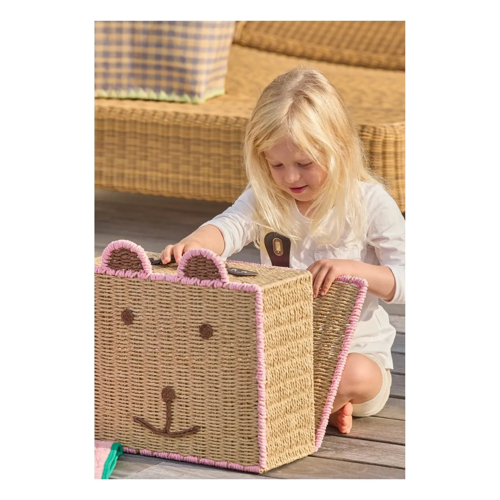 Rice - Maleta de Peluche Osito | Rosa