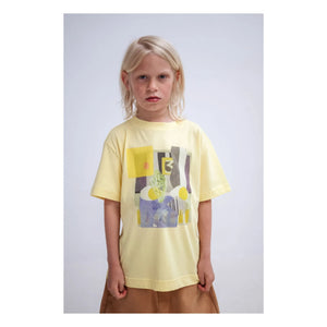 Repose AMS - Camiseta artística de algodón orgánico | Amarillo pálido
