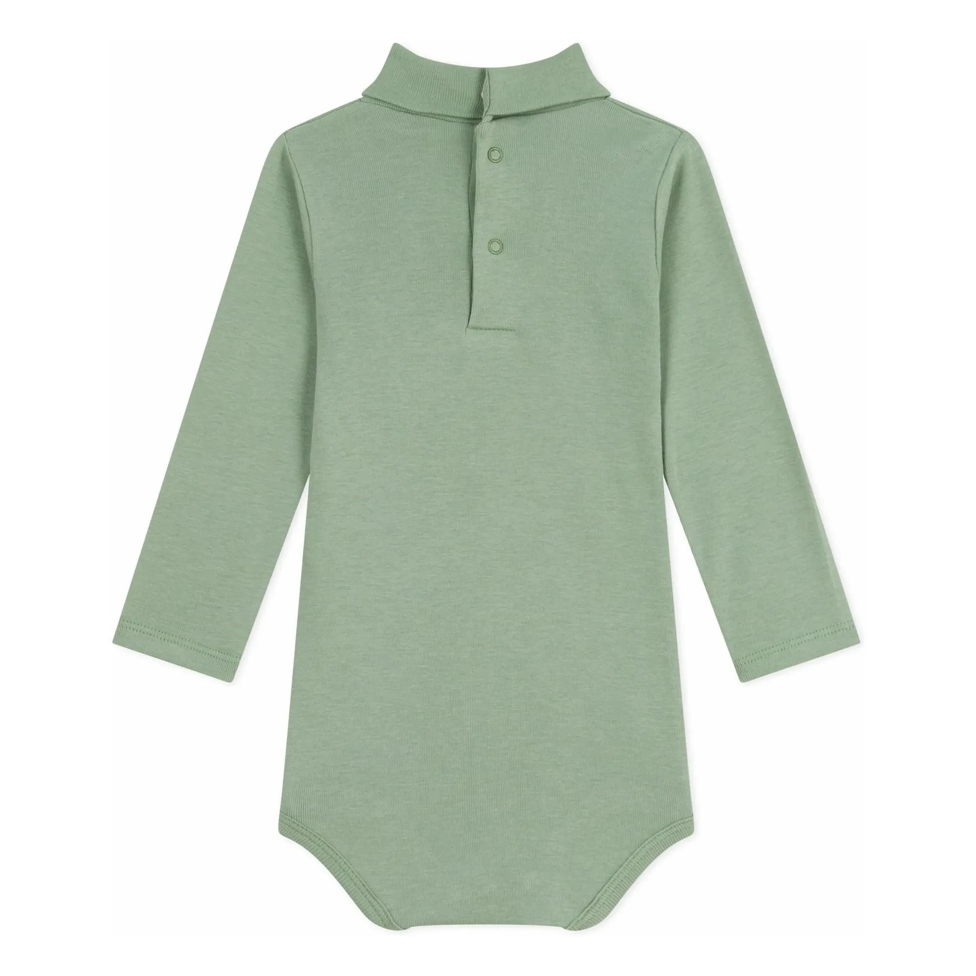 Petit Bateau - Body de algodón orgánico de cuello alto | Salvia