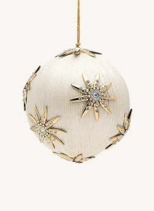 Anna + Nina - Bola de Navidad de Noche Estrellada Marfil | Blanco