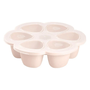Béaba - Plato de Silicona con Compartimentos 6x90ml | Rosa Pálido
