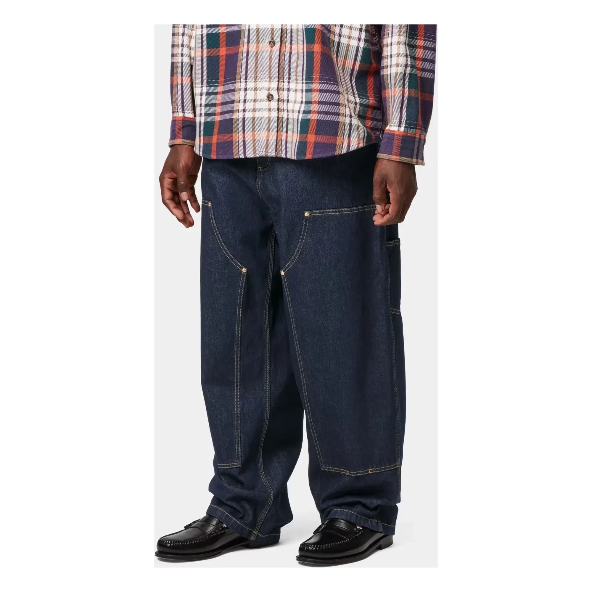 Carhartt WIP - Jeans de pierna ancha Nash de doble rodilla | Índigo crudo