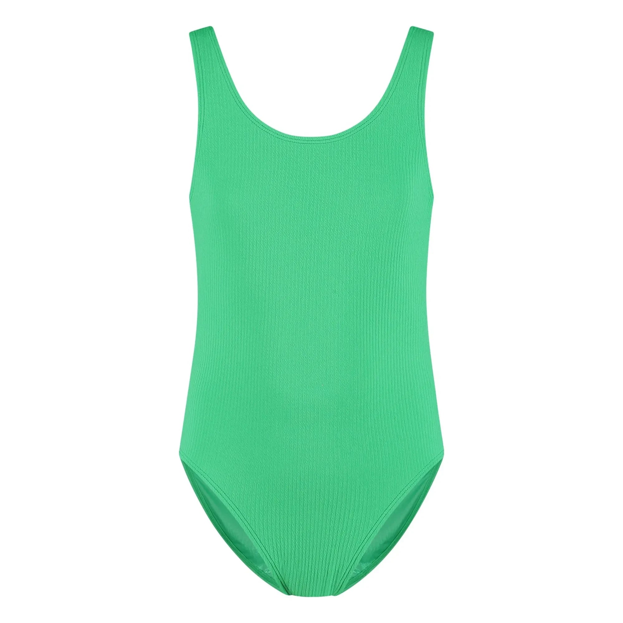 Beachlife - Bañador de fibra reciclada con textura liso | Verde