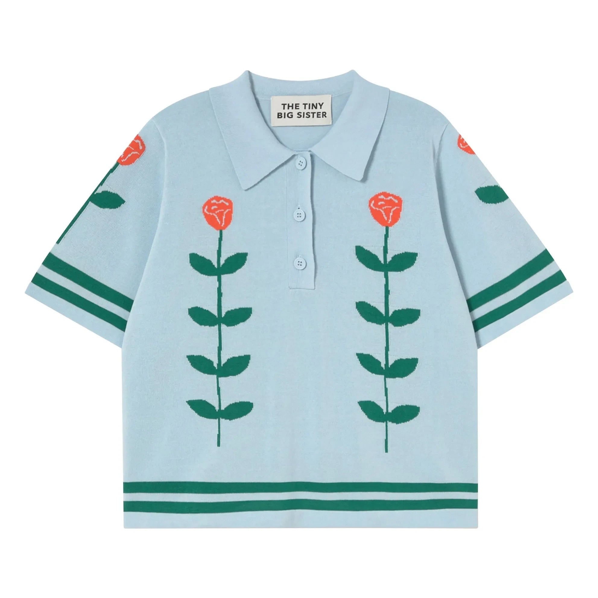 La Hermanita Grande - Polo Chloé Rosas Algodón | Azul