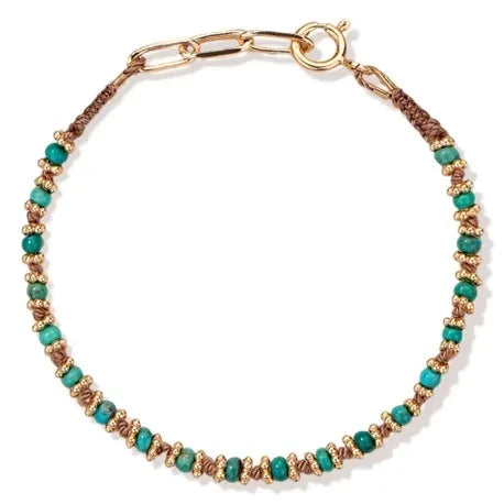 Pulsera Kamala de turquesa de Tityaravy | Azul