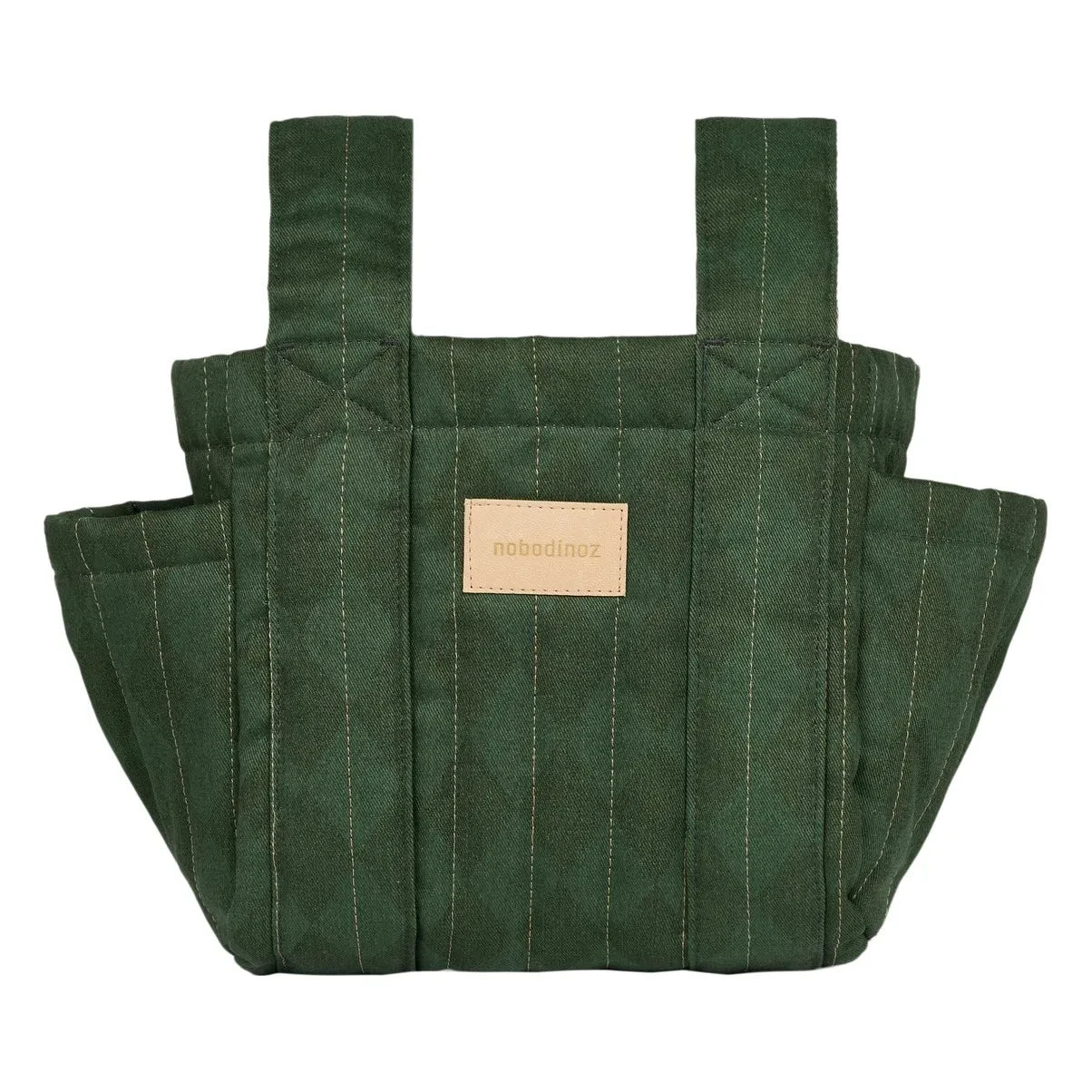 Nobodinoz - Bolso organizador para cochecito Hyde Park Diamonds | Verde
