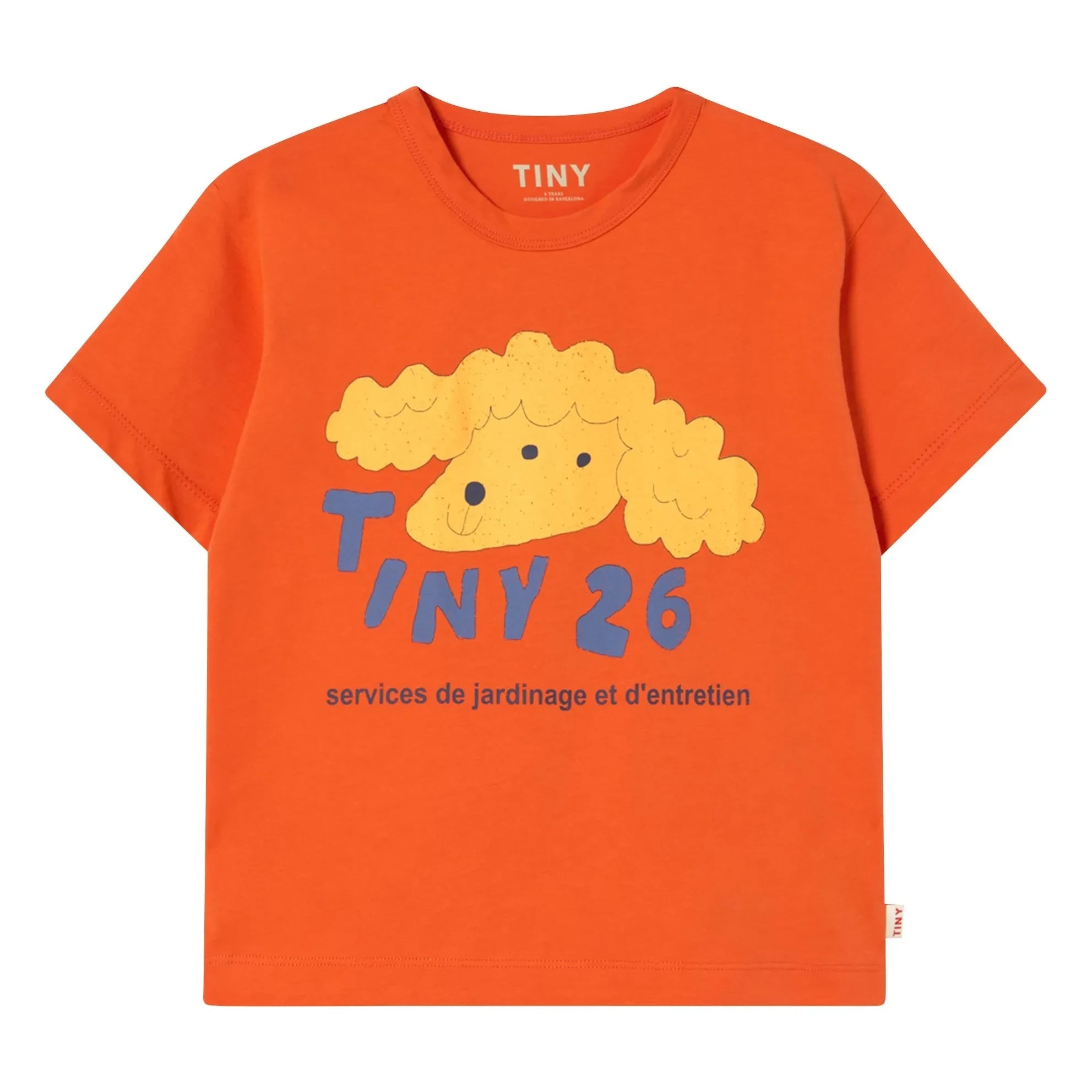 Tinycottons - Tiny 26 Camiseta de Perro de Algodón Orgánico | Naranja