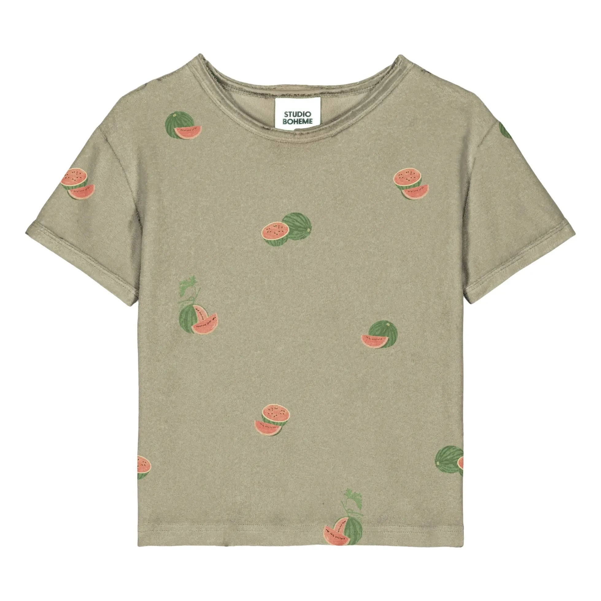 Studio Bohème - Camiseta de Esponja de Algodón Orgánico Essential Watermelon | Caqui