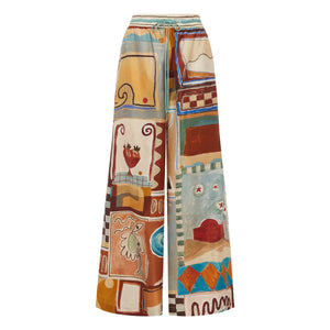 Alémais - Pantalón de seda Michelle | Crudo