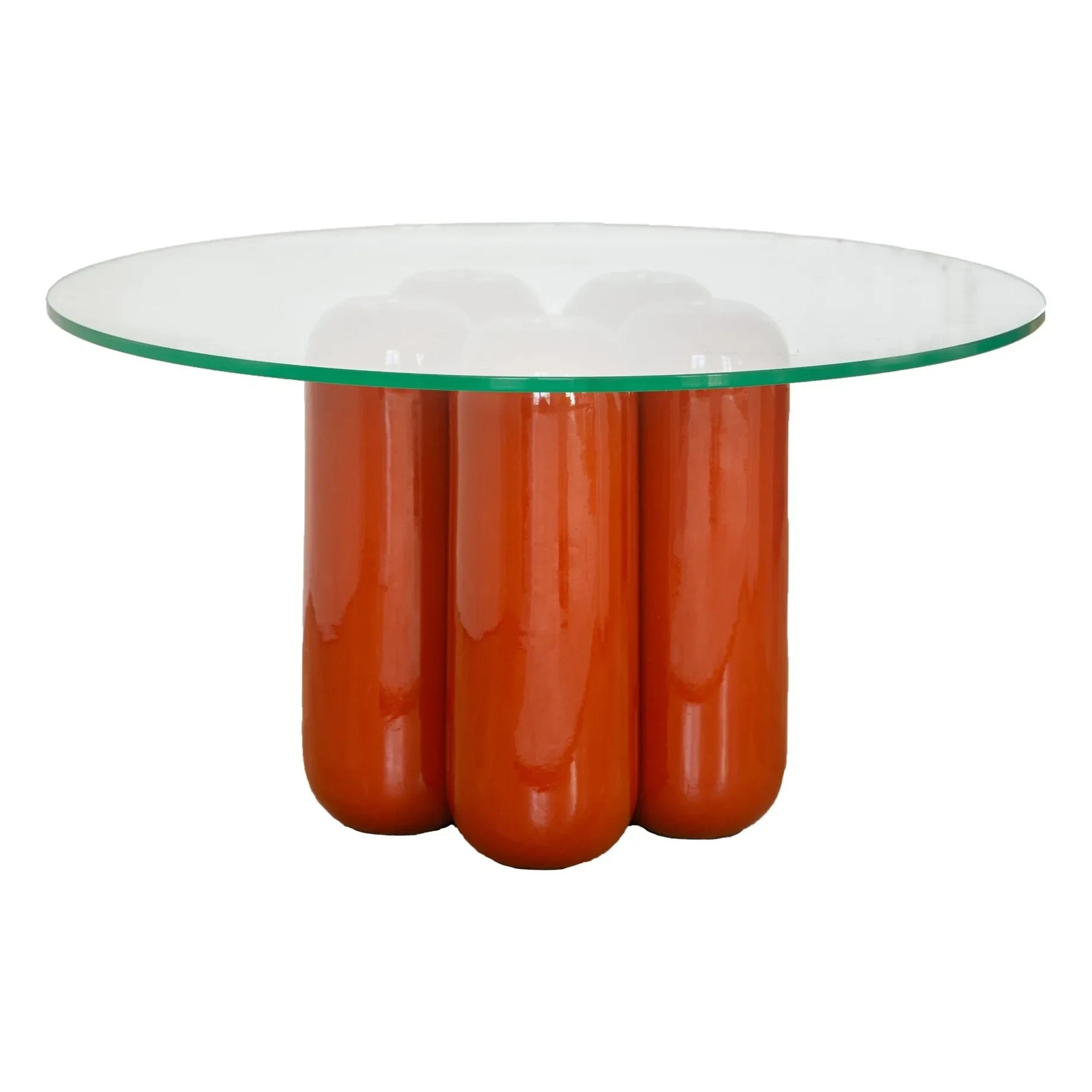 Cosin - Mesa de centro con tablero de cristal | Terracota