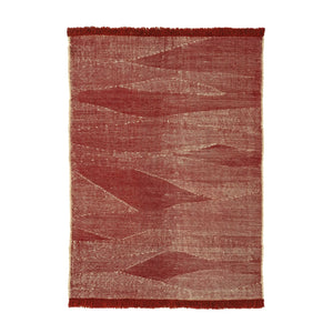 Nanimarquina - Alfombra Afgana de Lana Tejida | Rojo