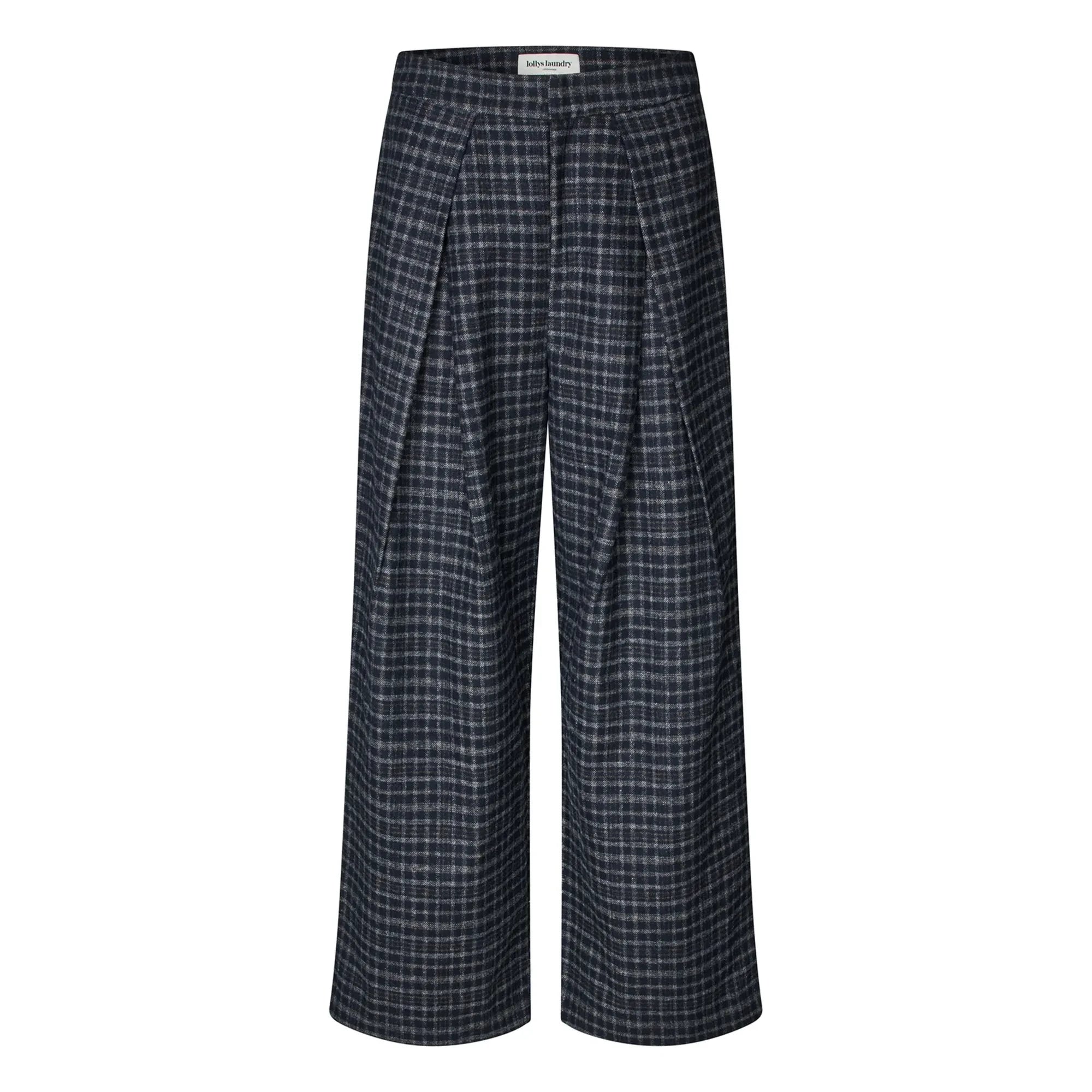 Lollys Laundry - Pantalones Zola de cuadros | Azul oscuro