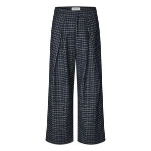 Lollys Laundry - Pantalones Zola de cuadros | Azul oscuro