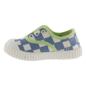 Victoria - Zapatillas de lona a cuadros | Azul