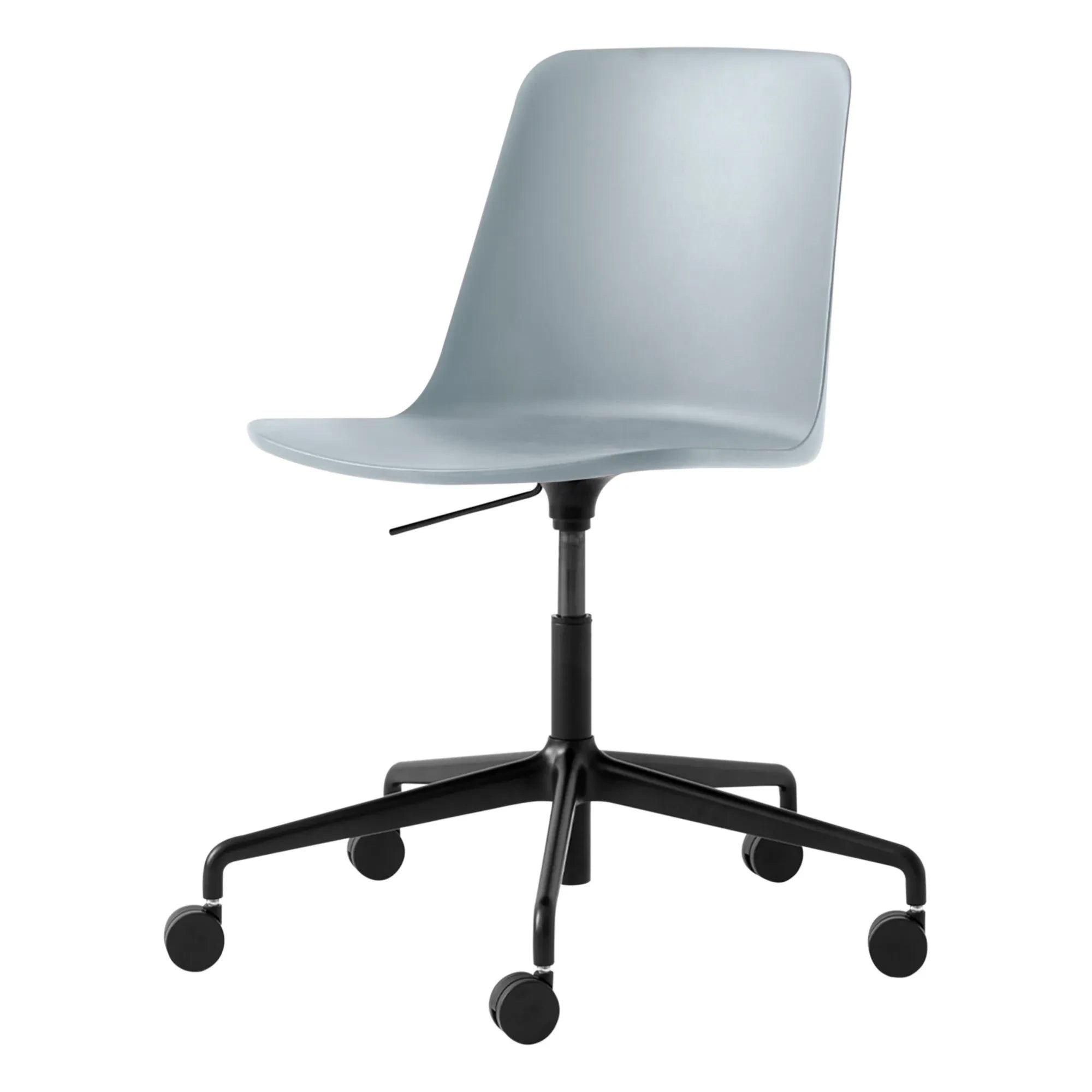 & Tradition - Silla de oficina Rely HW28, estructura negra - Hee Welling | Azul grisáceo