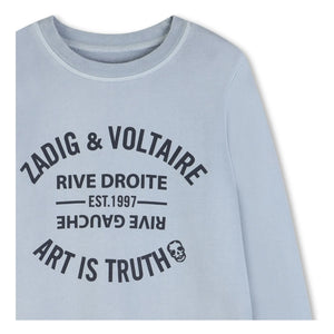 Zadig & Voltaire - Sudadera con logotipo Art Is Truth | Azul claro