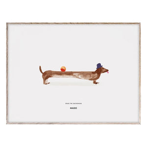 Mado - Póster Doug el Perro Salchicha 40x30 cm