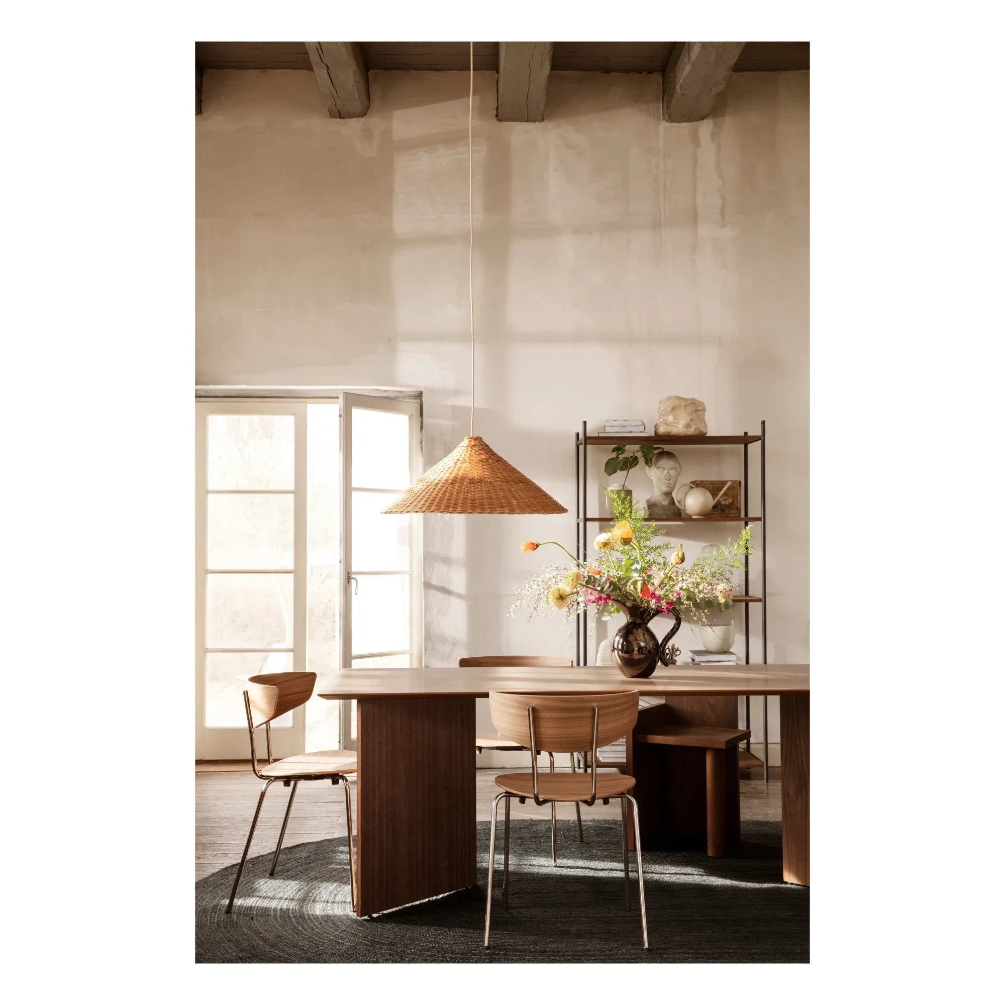 Ferm Living - Pantalla de lámpara de ratán Dou