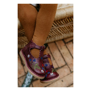 Petit Nord - Zapatos T-Bar Para Bebés de Pies Anchos - Colección Uniqua | Ciruela