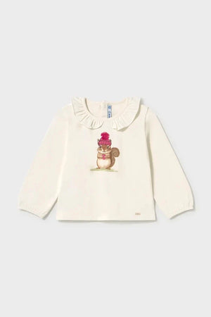 Blusa de manga larga de algodón y elastano Mayoral para niños