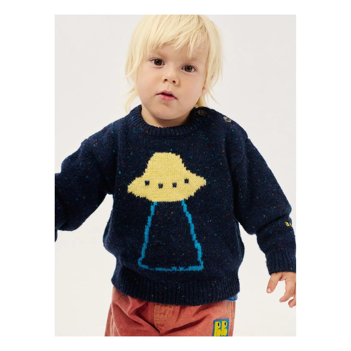 Bobo Choses - Jersey de lana Baby Saucer | Azul Marino