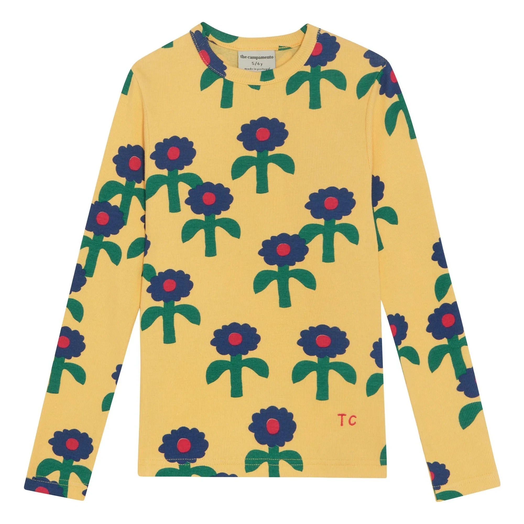 The Campamento - Camiseta con Flores | Amarillo