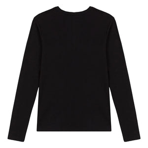 Petit Bateau - Camiseta icónica de manga larga - Colección Mujer | Negro
